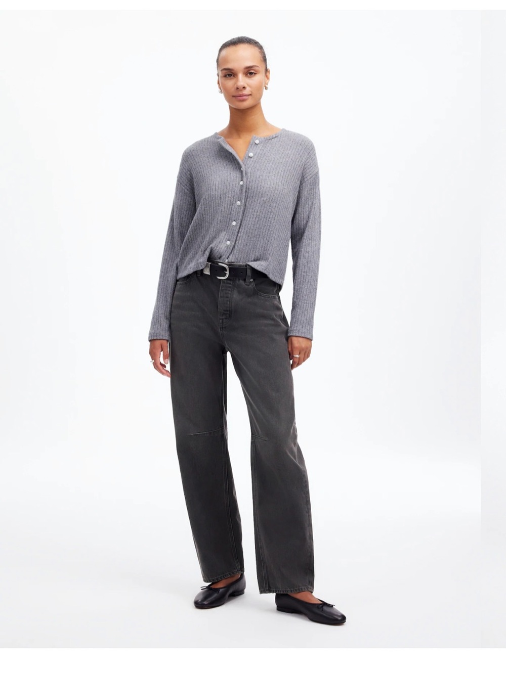 Women’s Madewell Darted Barrel-Leg Jean